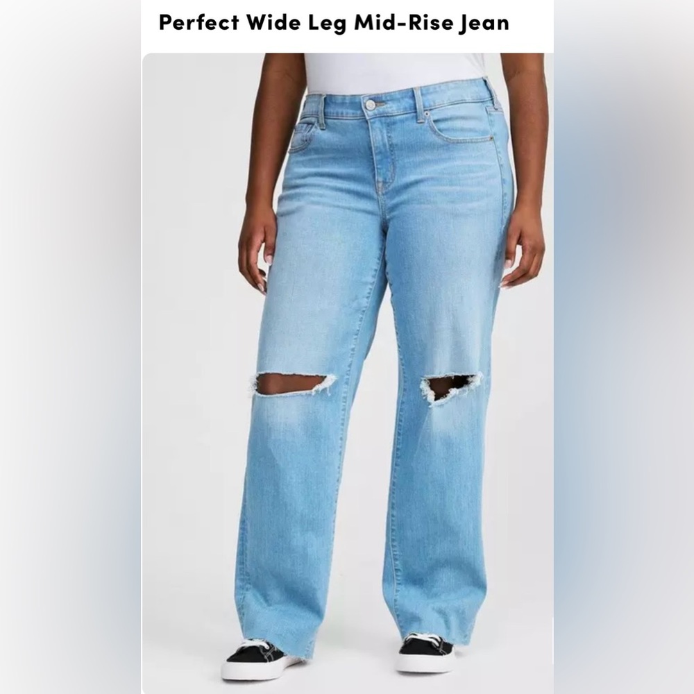 Torrid Perfect Wide Leg Mid Rise Jeans